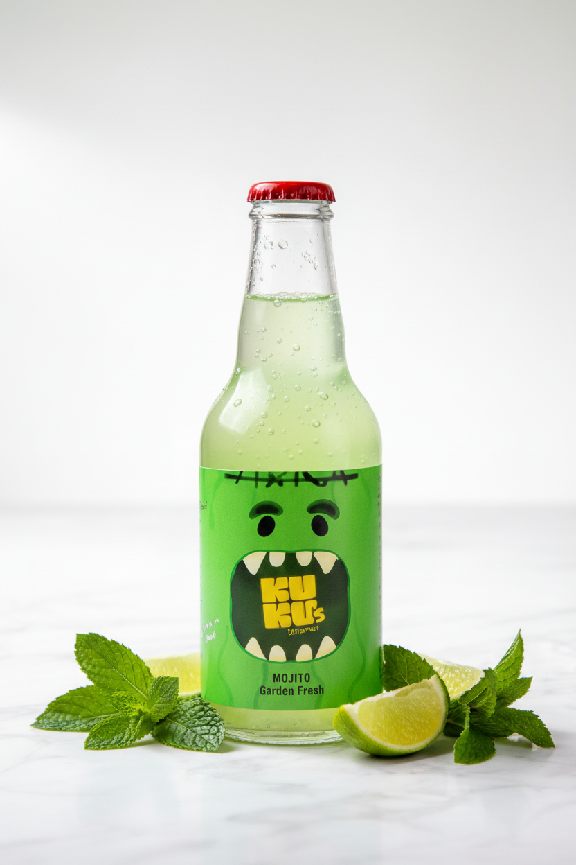 KuKu's Mojito Kombucha Full Bottle